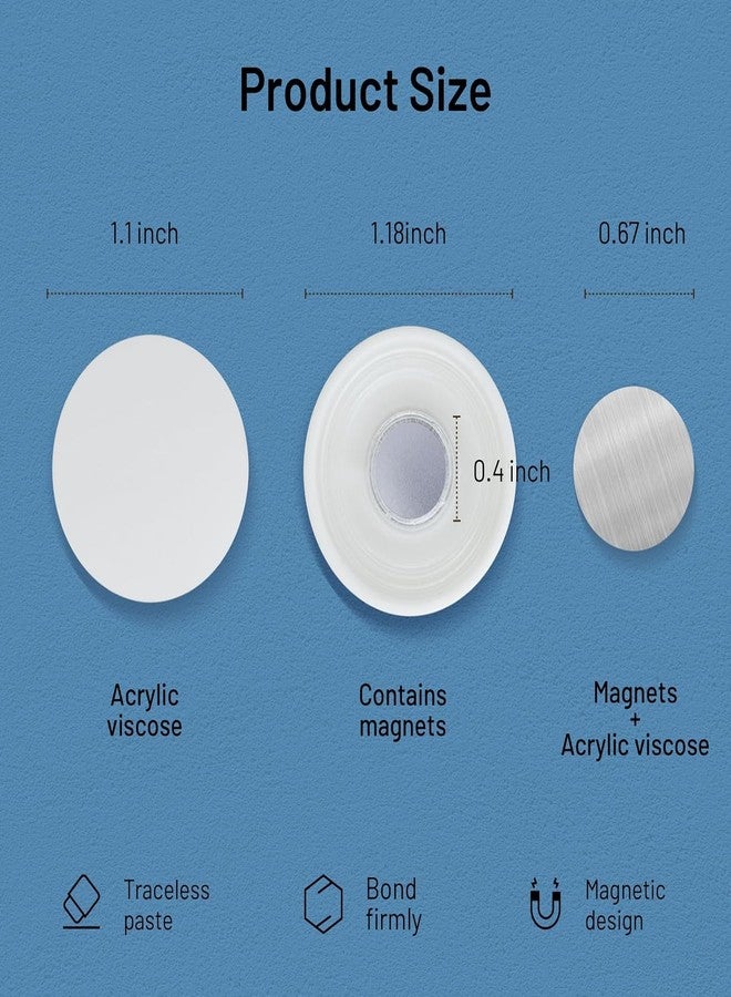 KIDWILL Magnetic Remote Control Holder, 4 Pcs Adhesive TV Remote Holder, Hole-Free Phone Charging Organizer, Storage Organizer Self Adhesive Hook Wall Mount TV Remote Organizer for Home, Office, Hotel - Image 2